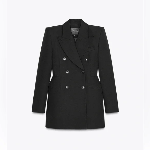 Zara DOUBLE-BREASTED BLAZER DRESS ZW COLLECTION - Picture 3 of 8